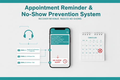 Appointment Reminder & No-Show Prevention System - multi-touch reminder sequence to reduce missed appointments